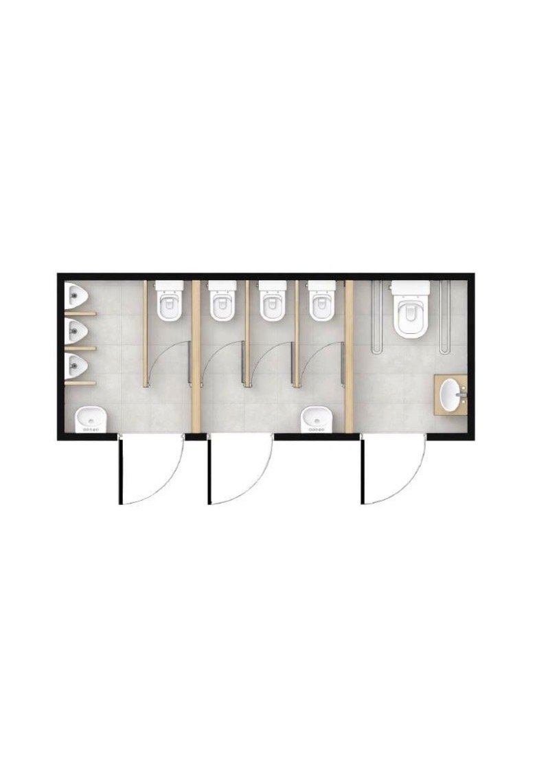 Módulo sanitario 20 pies